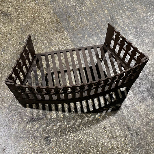 Iron Fireplace Grate, 22.25"W x 10.5"D x 10.25"H