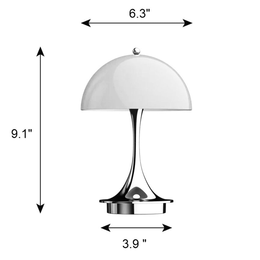 Panthella Portable Table Lamp, Opaque Indigo, 6.3"Dia x 9.1"H