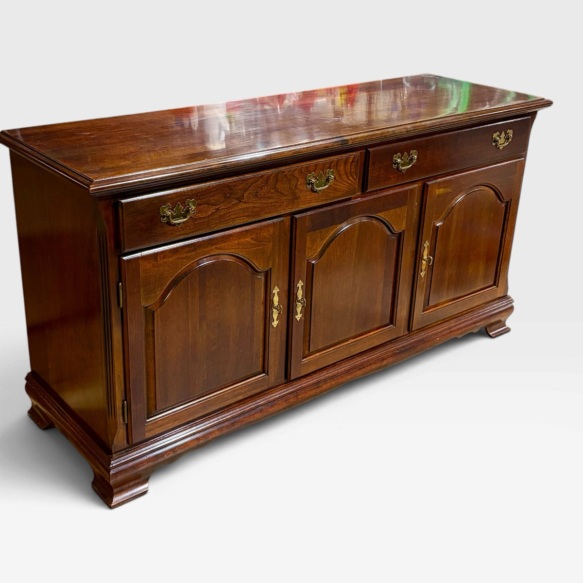 VTG Cherry 3 Door Buffet, 62"W x 19.5"D x 32"H