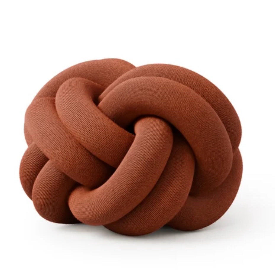 Design House Stockholm Knot Cushion, Ochre, 12"W x 12"D x 6"H