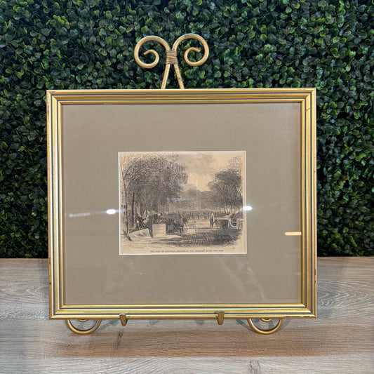 Antique Engraving Printed in 1866 "The Fire in Saratoga", 12.25W" x 10.75H"