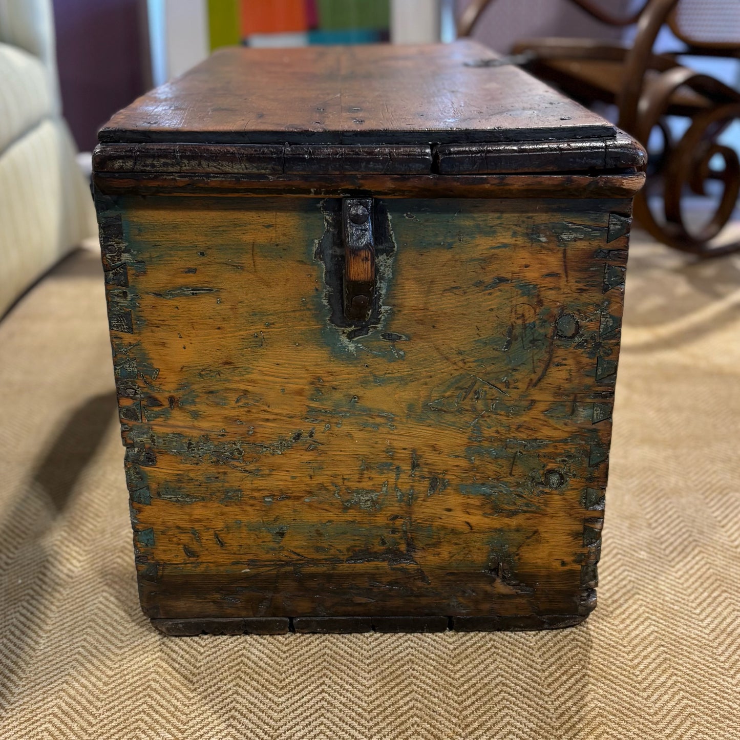 Vintage Wooden Chest 44" L x 18" W x20" H