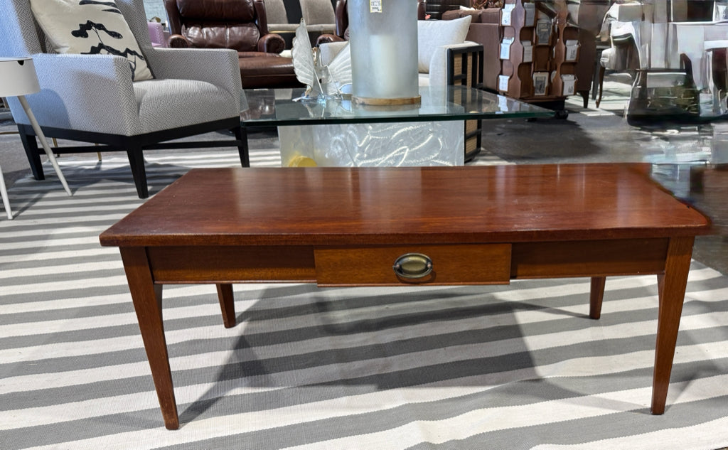 VTG (1969) Craftique solid walnut coffee table, 42"W x 21"D x 16.5"H