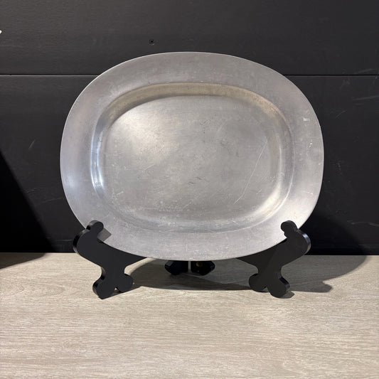Pewter Serving Tray, 11.5"H x 14.5"W