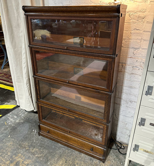 Globe Wernicke Barrister 4-Stack Bookcase, 34" L x 10" W x 59" H
