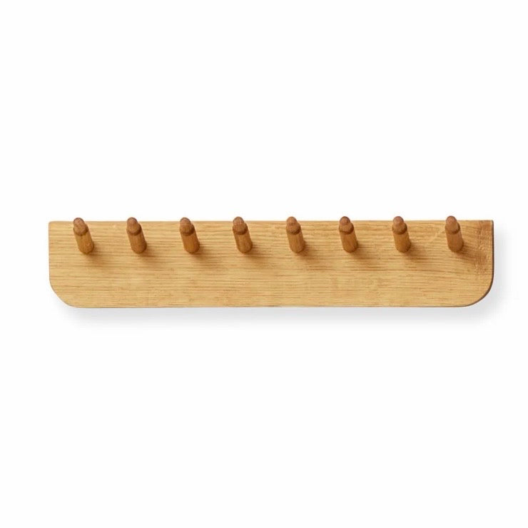 Echo Coat Rack, White Oak, 15.7"W x 2.8"D x 3.1"H