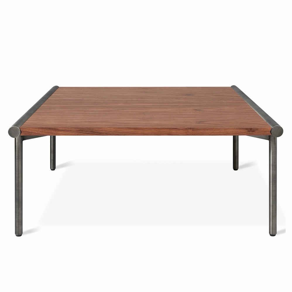 Manifold Square Coffee Table, Walnut / Pewter