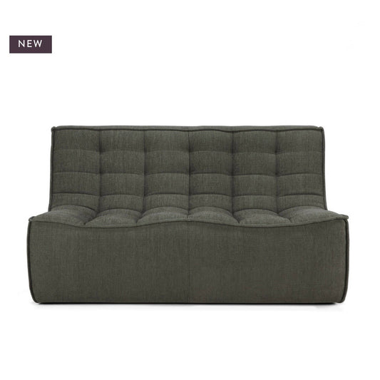 NEW N701 - 2 Seater Sofa Module & Corner, Moss Eco Fabric, 91.5"L x 36"D x 30"H