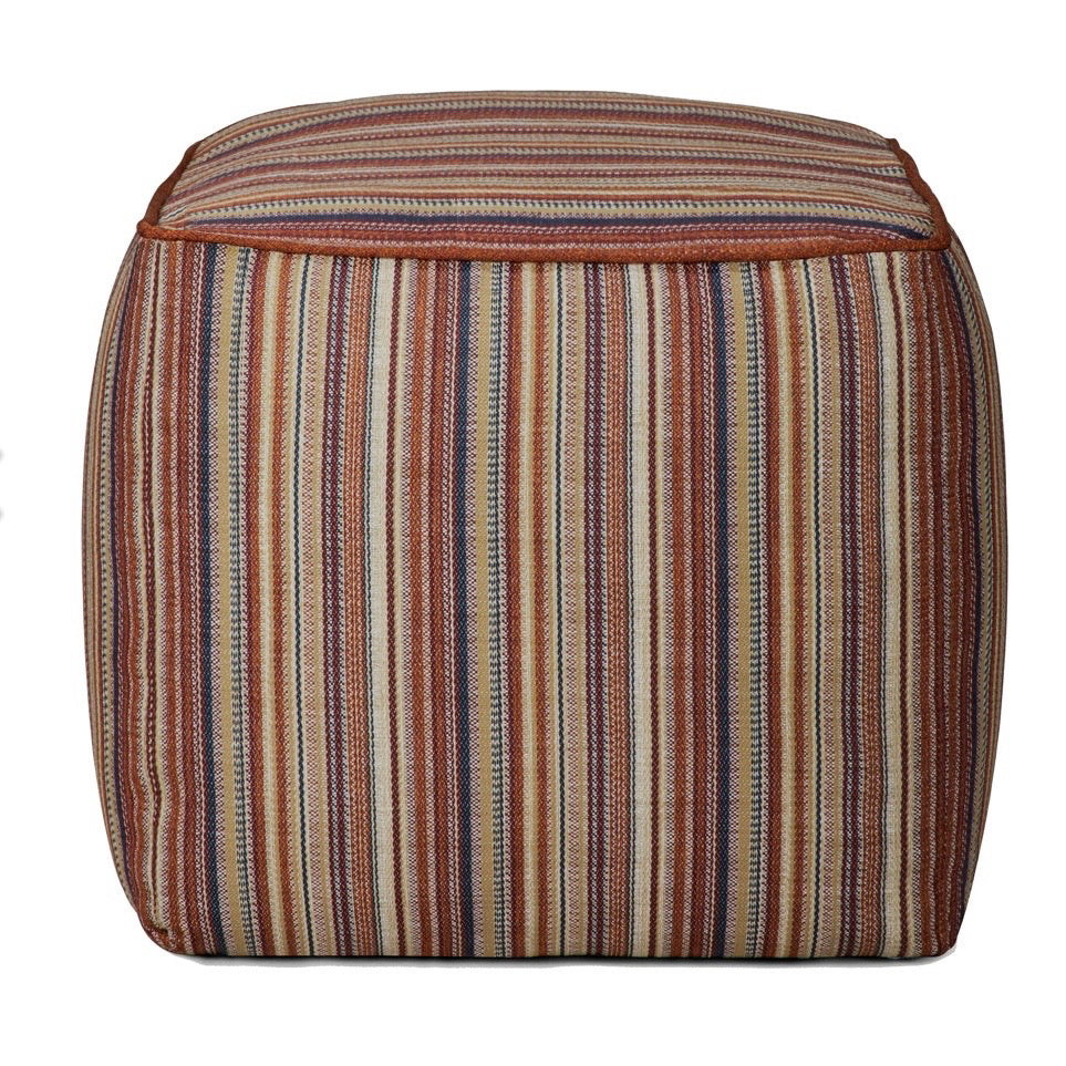 Zahara Outdoor Pouf, Terra, 19.5"W x  19.5"D x 17.5"H