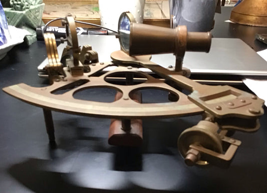 Early 20th CenturyStanley London  Brass Sextant 8" x 9.5" x4"H