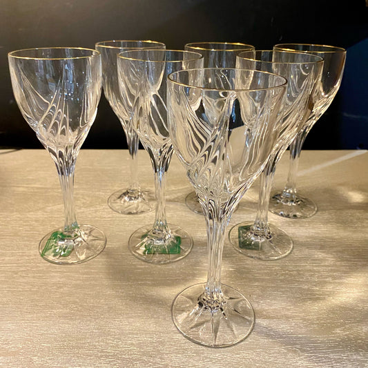 Debut Gold by Lenox, Set of 7 Wine GL, 7.25"H x 2.75"Dia