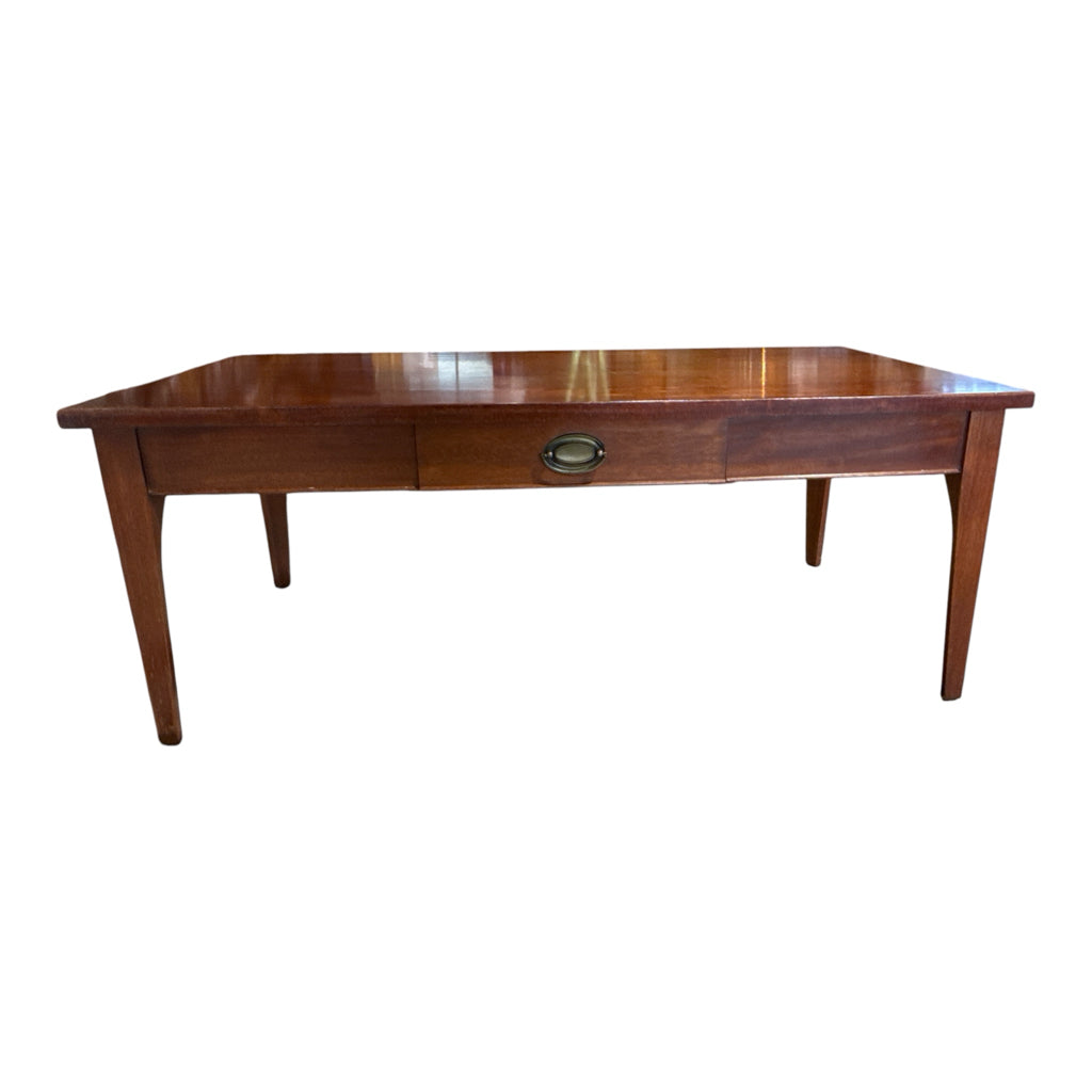 VTG (1969) Craftique solid walnut coffee table, 42"W x 21"D x 16.5"H