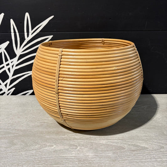Pencil Reed Rattan Basket, 12"H x 16"Dia