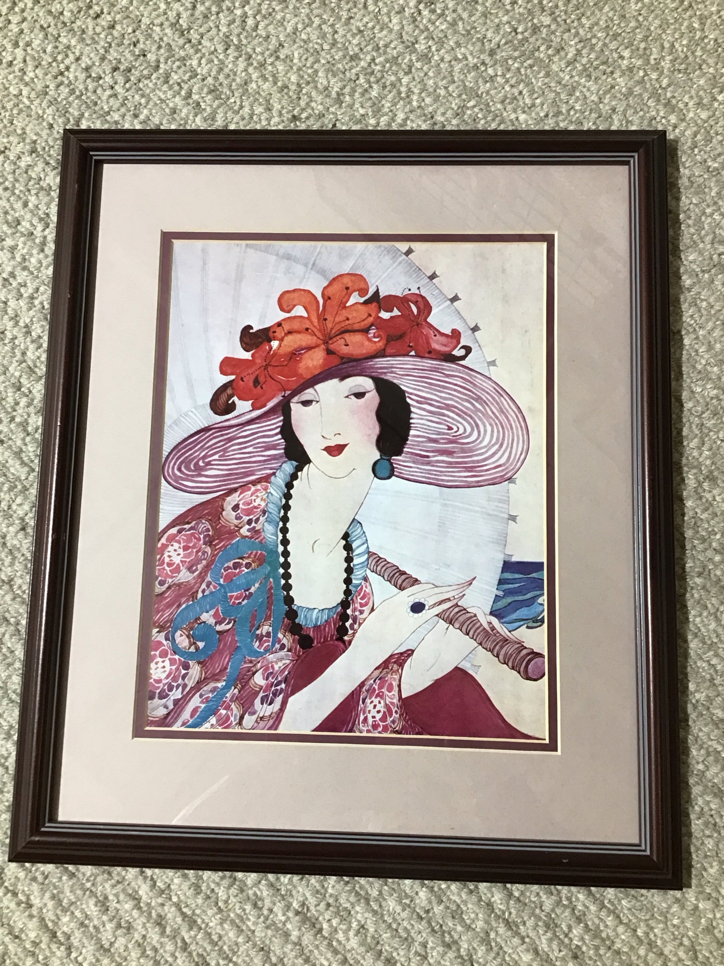 Vintage 1919 Vogue Magazine framed cover 15"X18"