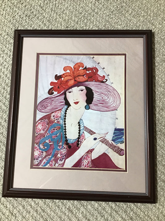 Vintage 1919 Vogue Magazine framed cover 15"X18"