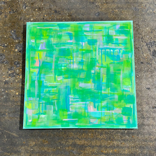 Abstract Painting 24" W x 1.5" D x 24" H