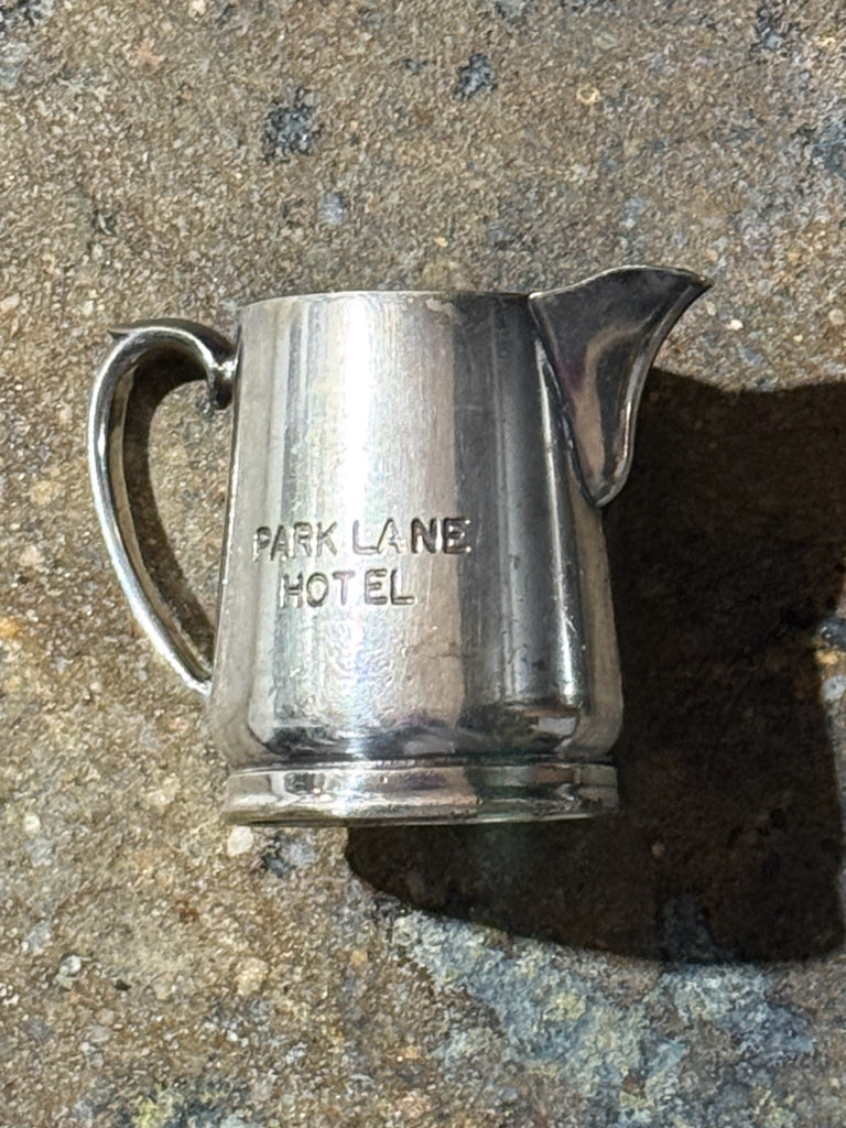 Vintage Park Lane Hotel creamer, 2.5"W x 4.25"D x 3.25"H