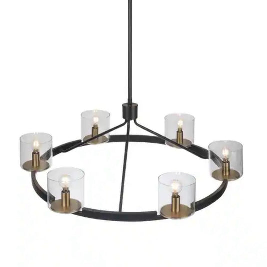 Contemporary Chandelier, 25"Diameter, Adj. Height