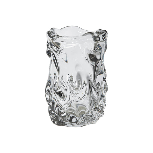 NIB Virelle Vase, crystal, 6.3" W x 9.4" D x 5.9" H