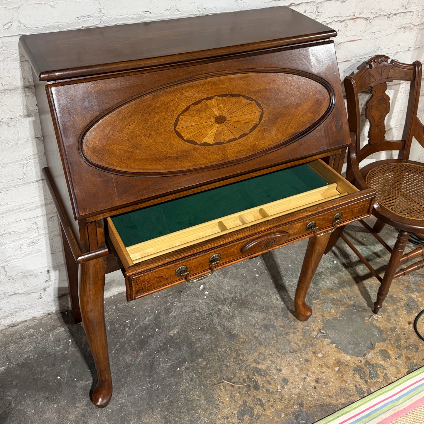 Ashley Furniture Cherry Secretary, 32.5"W x 17"D x 42"H