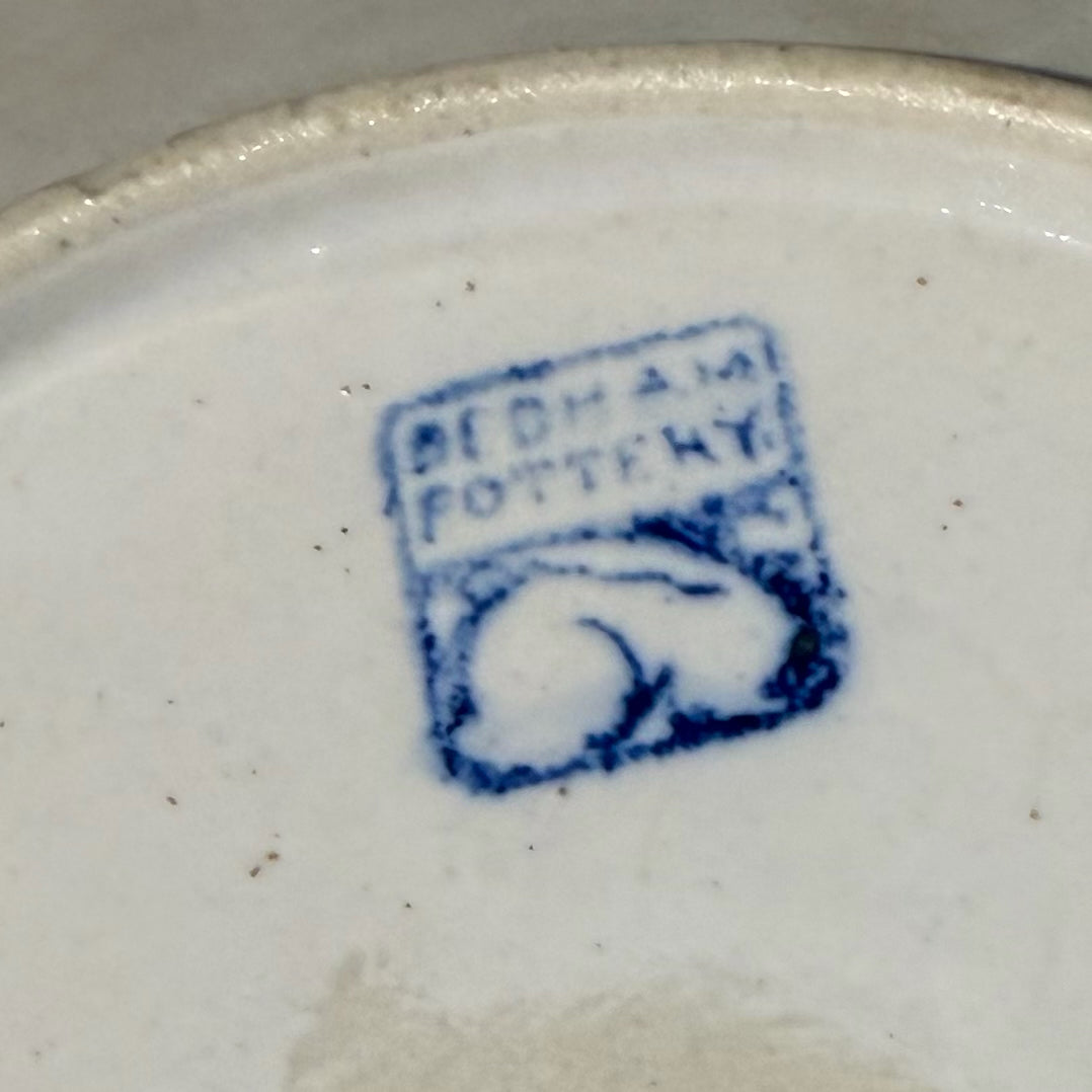 Vintage Dedham Pottery Crab Plate, 8.5"Dia x 1"D