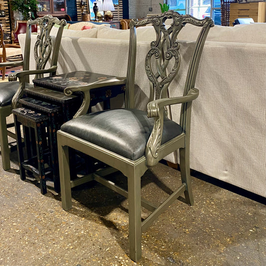 Chippendale Arm Chair, 26.25"W x 22"D x 41.5"H