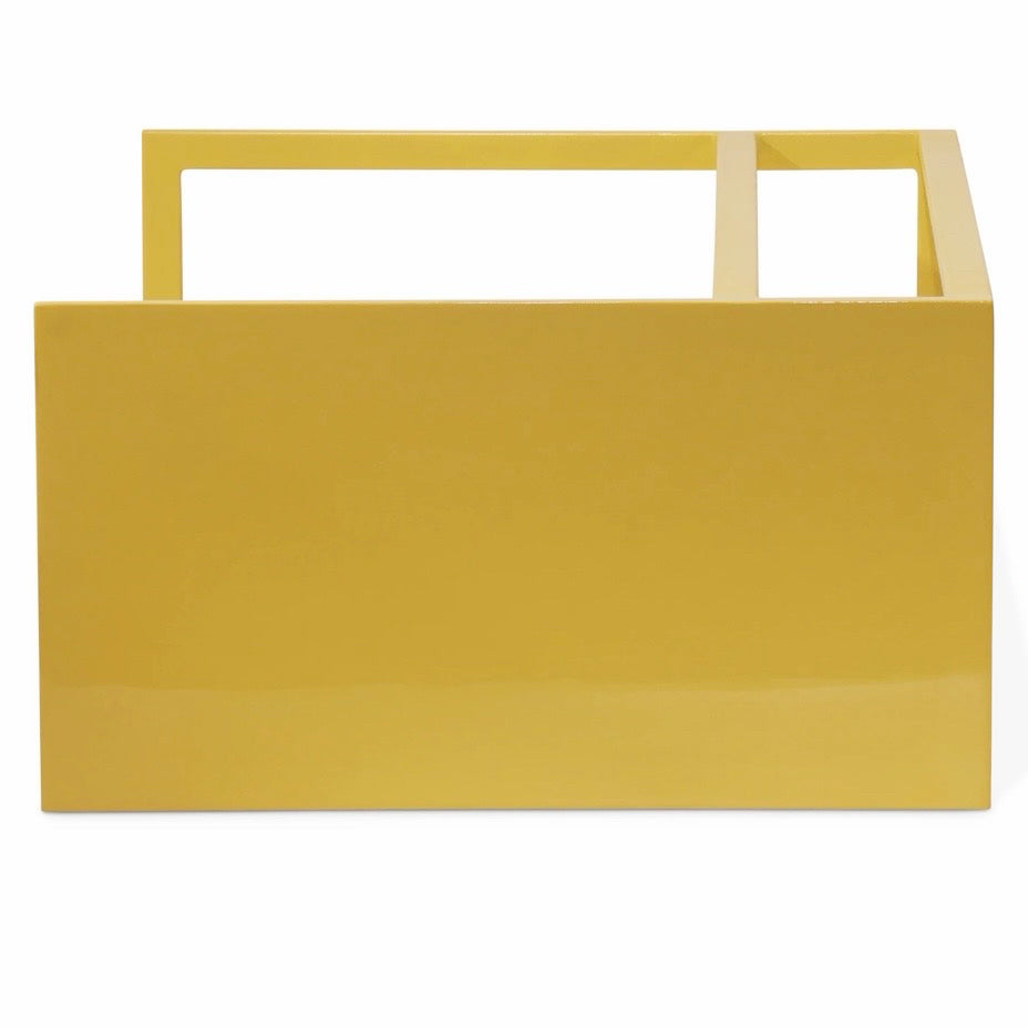 NEW Tanu Enamel C-Table, Yellow Ochre, 20.25"W x 11"D x 24.8"H