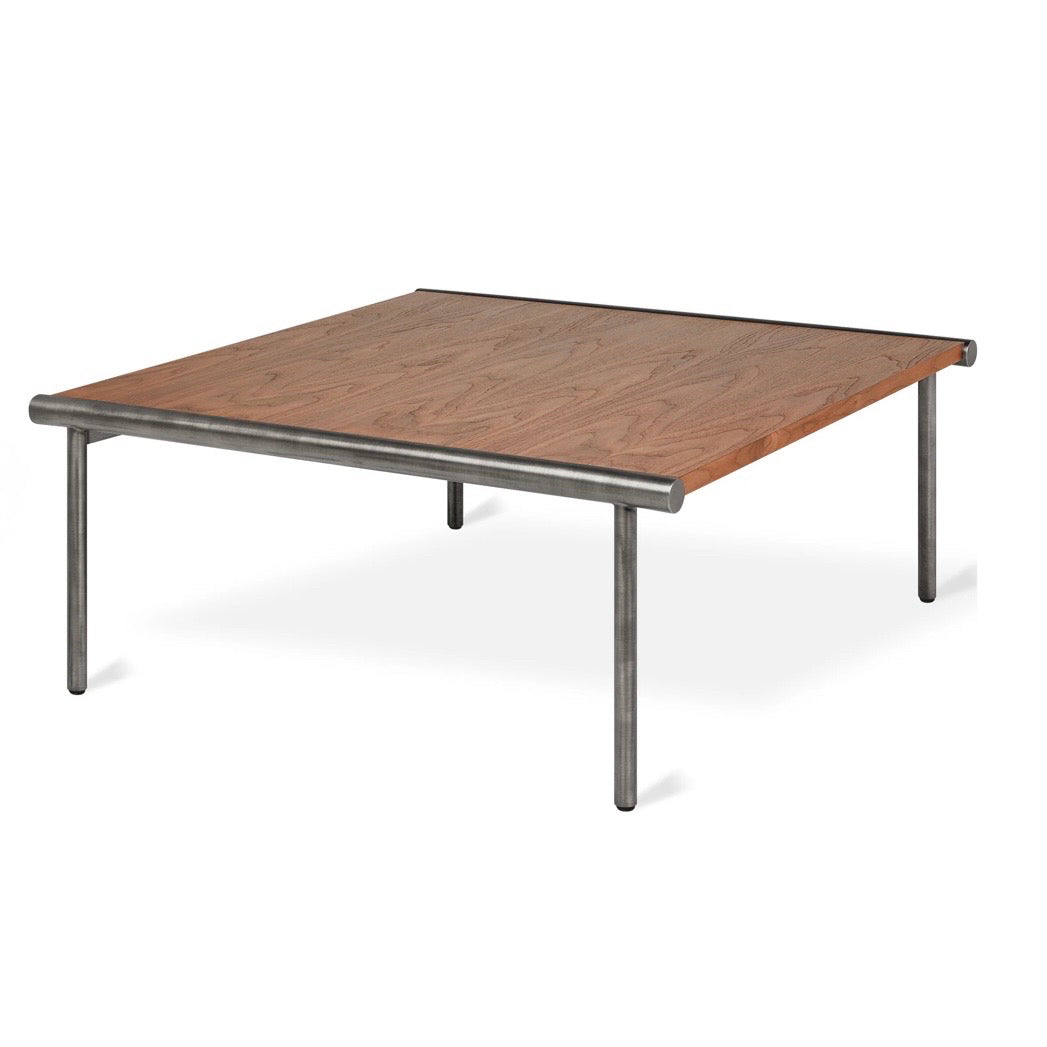 Manifold Square Coffee Table, Walnut / Pewter