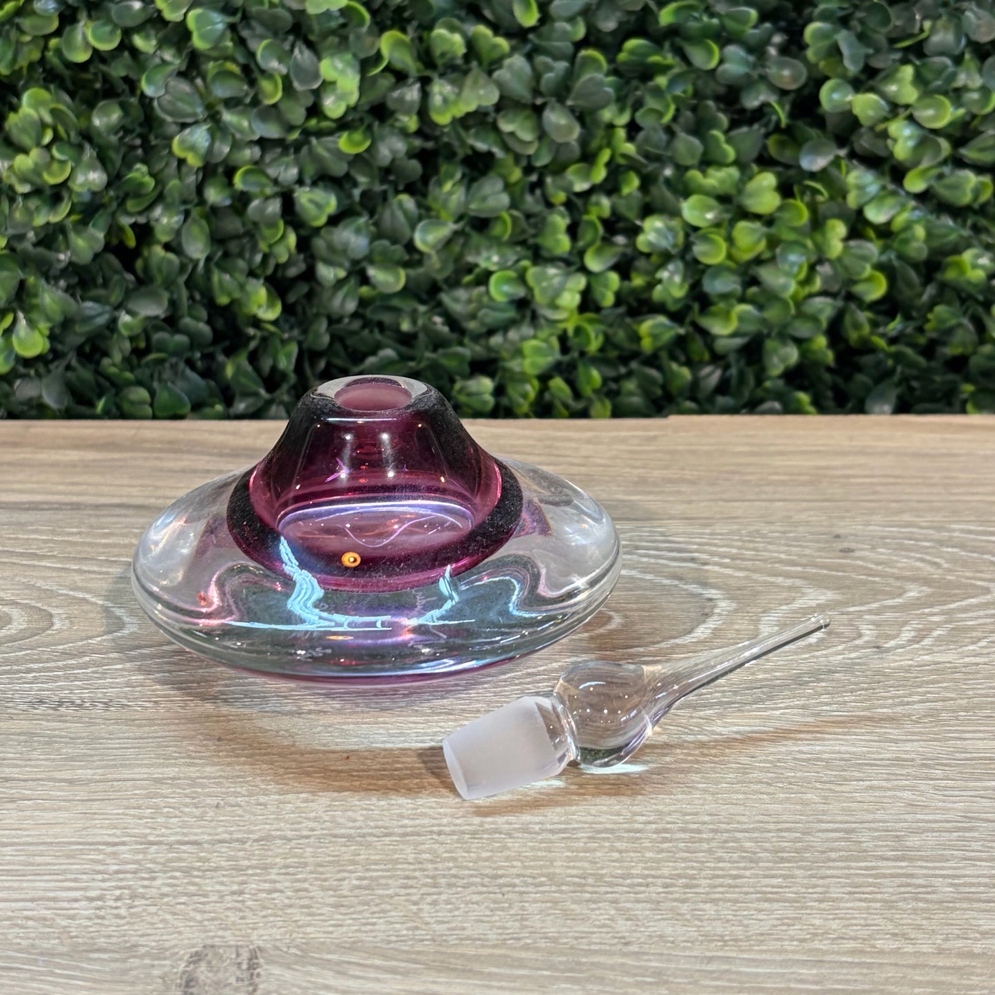 Vandermark Handblown Glass Perfume Bottle, 5"H x 4"Dia