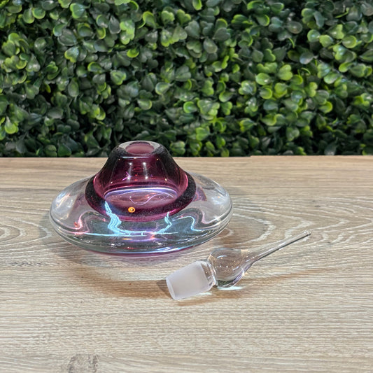 Vandermark Handblown Glass Perfume Bottle, 5"H x 4"Dia