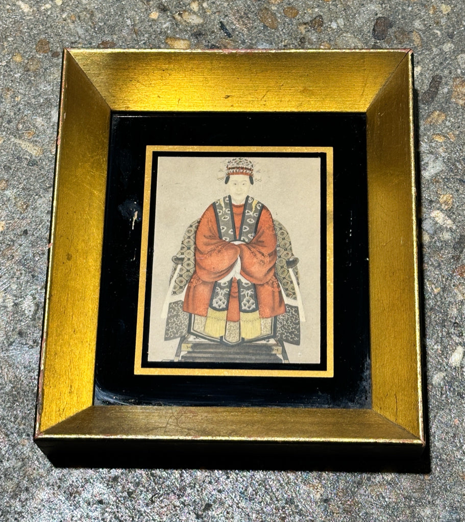 SET of vintage etchings/prints, Chinese Emperor & Empress, 6.75"x 7.75"