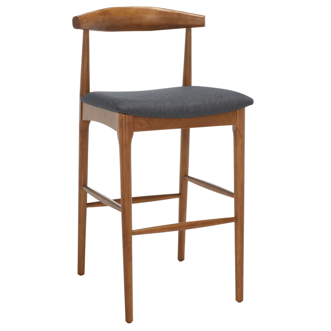 NEW IN BOX Lionel Retro Barstool, Walnut/Dark Grey, 21.9" W x 21.1" D x 41.9" H