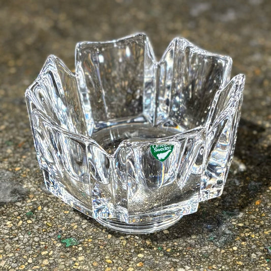 Orrefors Art Glass "Corona" Pattern 4.5" D x 3.25" H