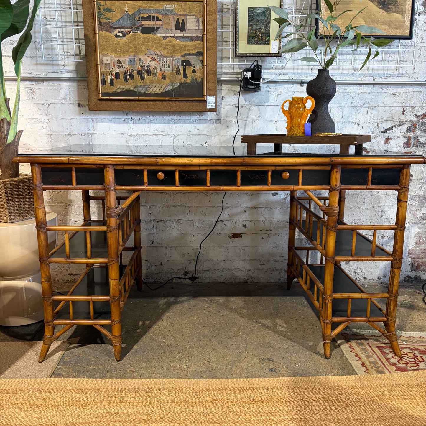 Milling Rd for Baker Bamboo Desk, 55"W x 27"D x 30.5"H