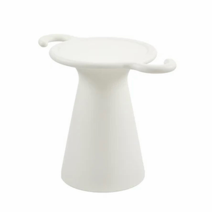 Heller SOS Stool and Side Table, Bone, 22"W x 13.75"D x 17.5"H