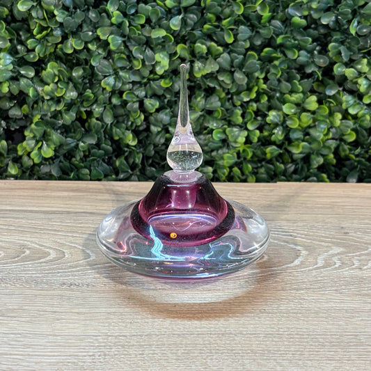 Vandermark Handblown Glass Perfume Bottle, 5"H x 4"Dia