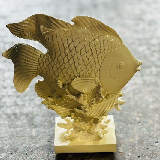 Fish/coral decorative piece, (AS IS), 10.5" W x 3.5"D x 10"H