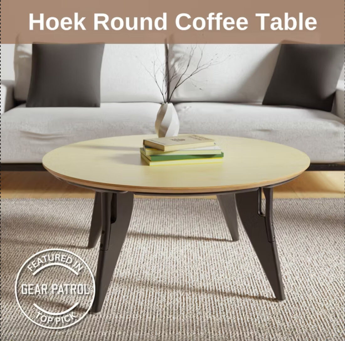 Hoek Round Contemporary Coffee Table 34" round x 15" H