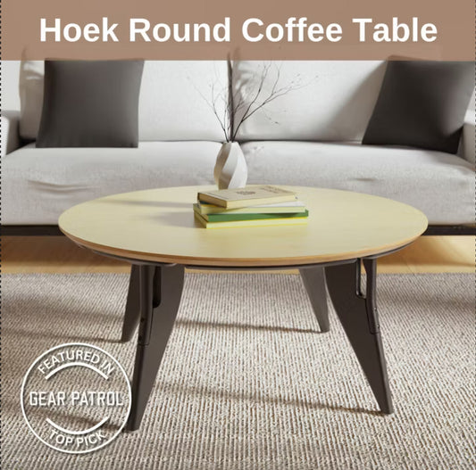 Hoek Round Contemporary Coffee Table 34" round x 15" H