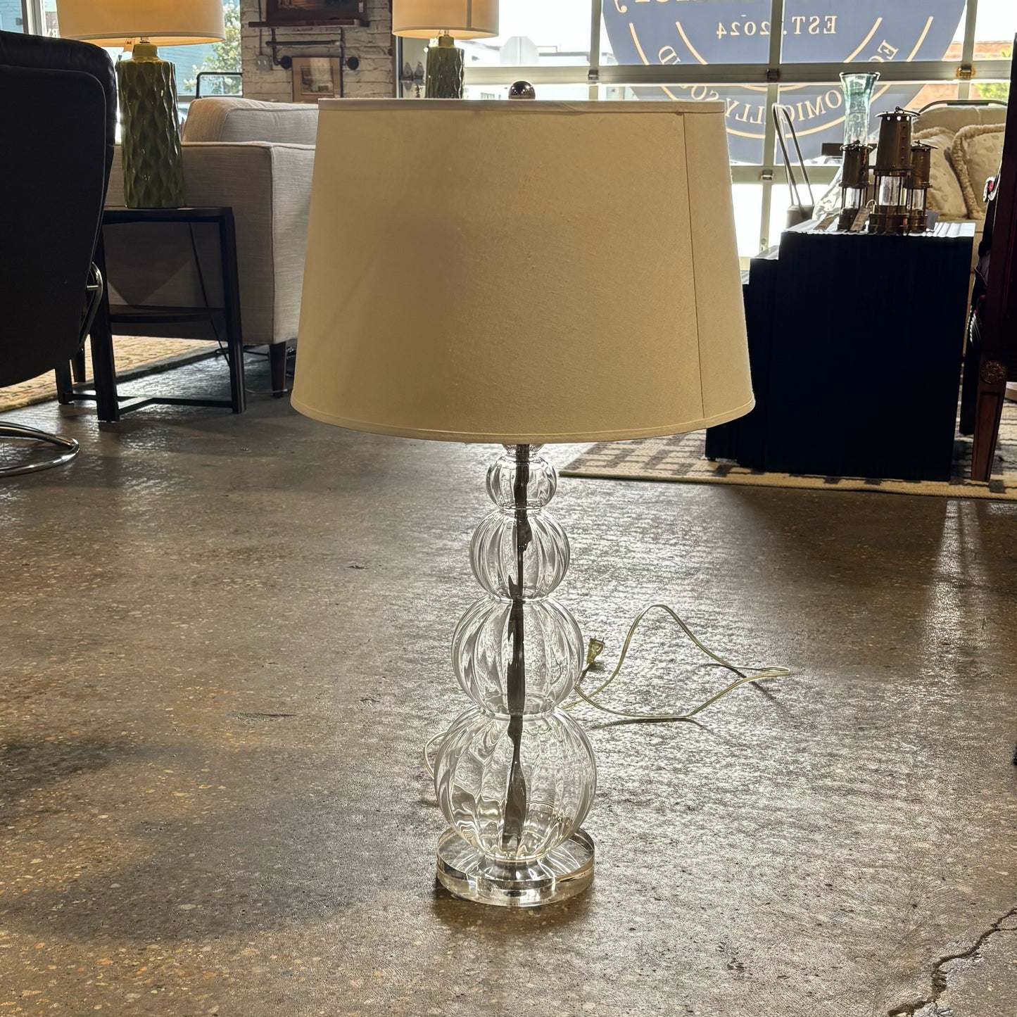 Port 68 Glass Lamp 30.5"H x 7" W