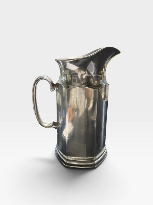 VTG Wilton Armetale Hexagonal pitcher, 7"W x 7"D x 10"H