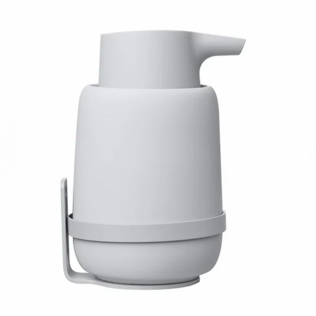Blomus Sono Soap Dispenser & Adapter, Microchip, 3.7"W x 3.4 "D x 5.7"H