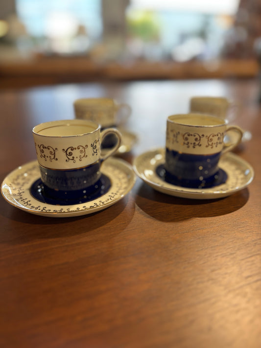 SET 4 Aynsley England Demitasse Cups 2.25" W