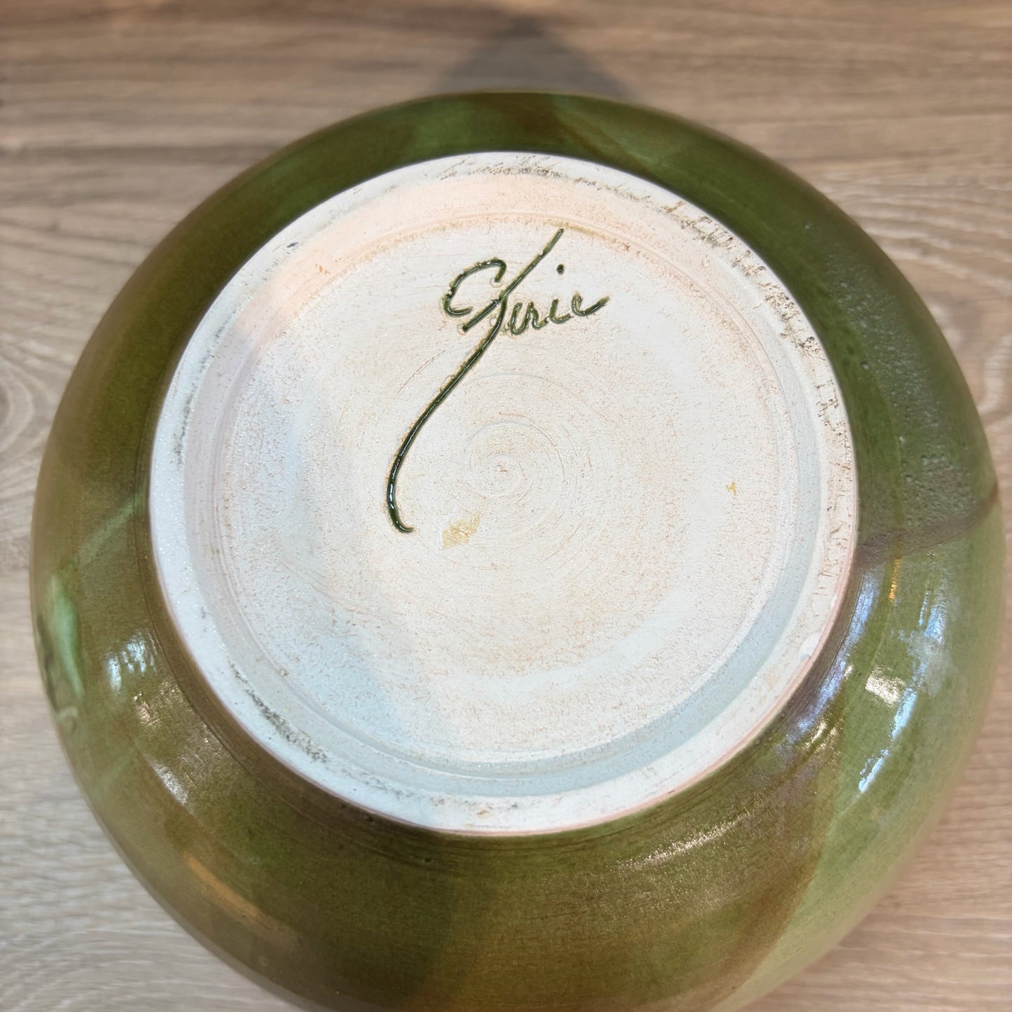 Handmade, Signed, Stoneware Bowl, 7"Dia x 3.5"H