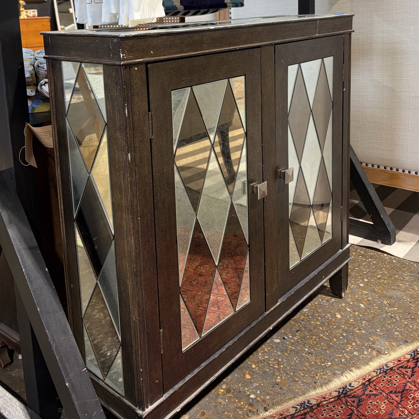 Uttermost Harlequin Console Cabinet, 32"W x 9"D x 32.25"H