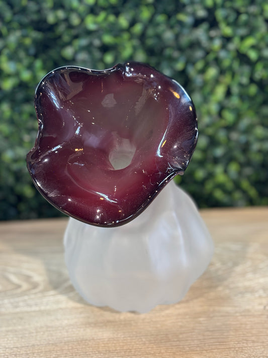 Nikolas Weinstein Sculptural Glass Vase, 5" W x 5.5" D x 8" H