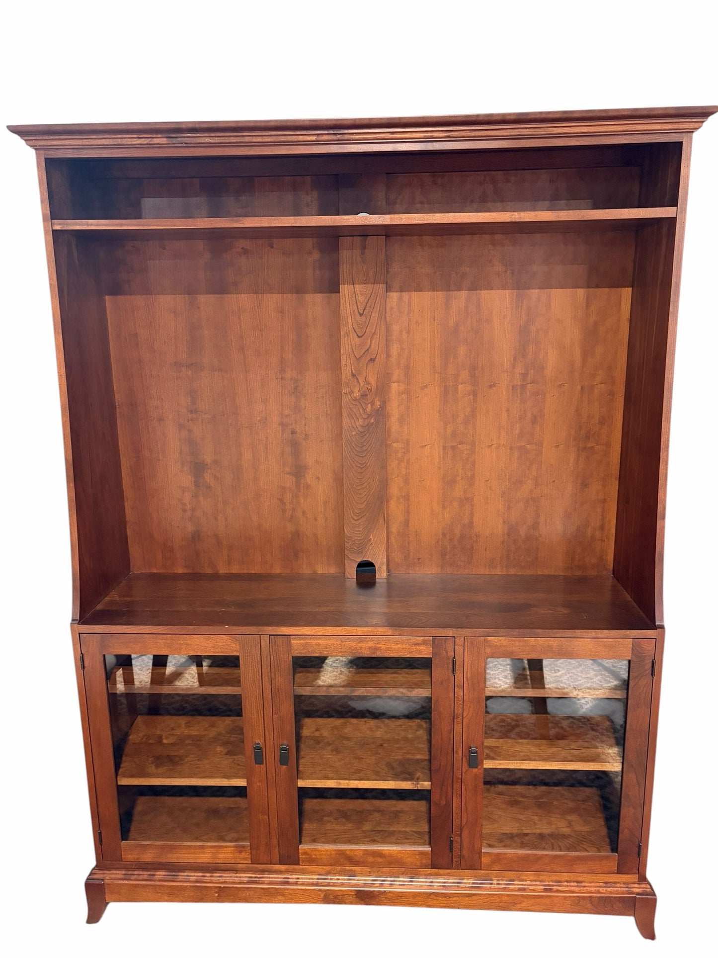 Gat Creek Mission Style Media Console/Hutch,57"W x 75"H x 15"D
