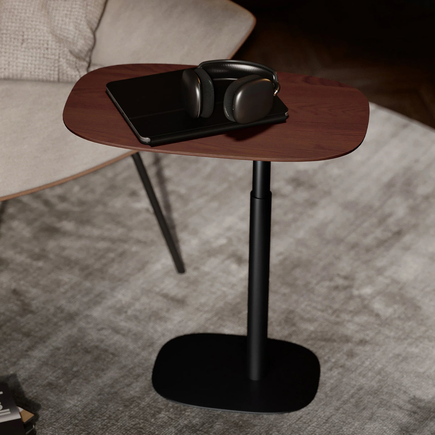 BDI Serif Lift Laptop Desk, Chocolate Stained Walnut, 21.75" W x 13" D x 30.3" H
