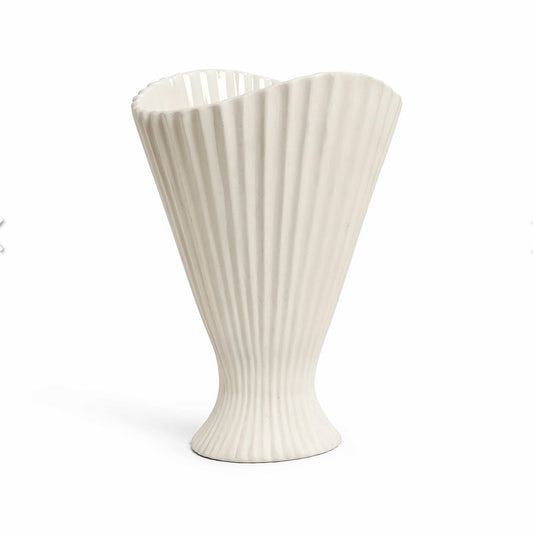 NEW Fountain Vase, Cream,  9.1"W x 7.3" D x 12"H