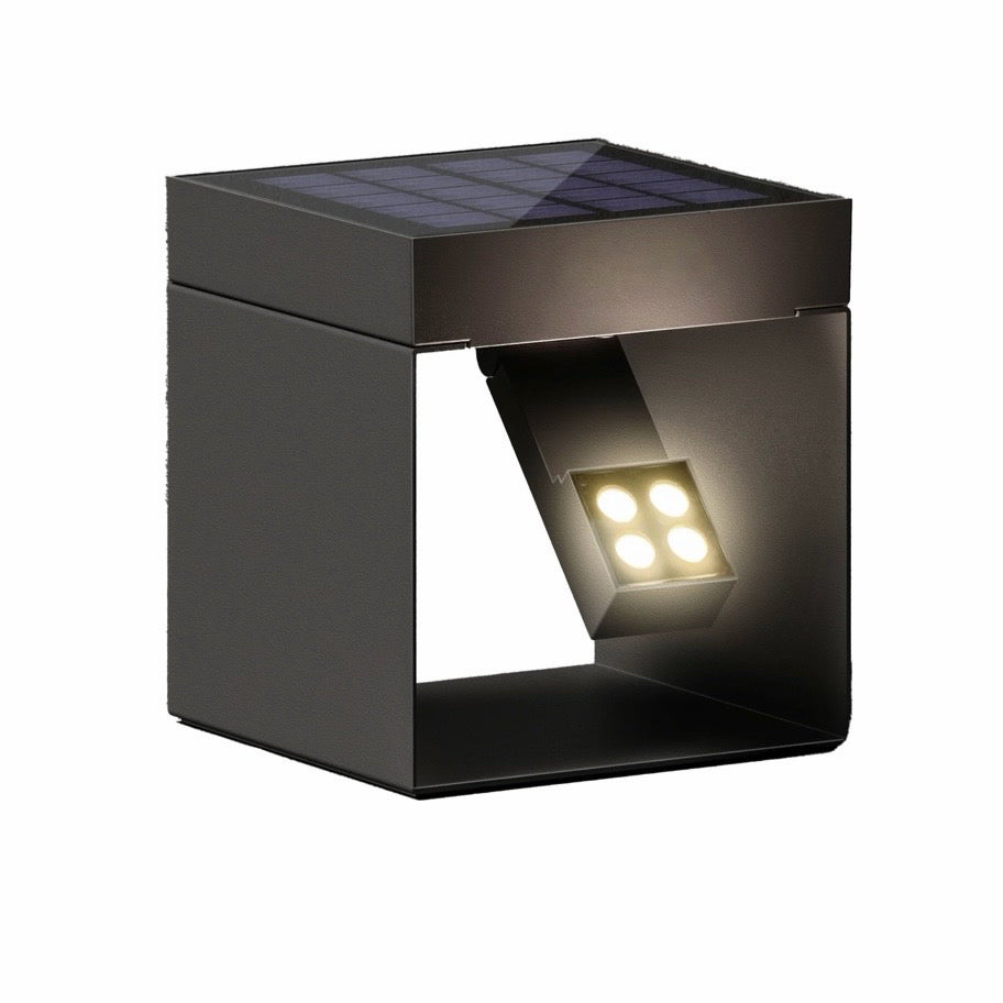 Alea Outdoor Solar Bollard Light, 5.7"W x 5.7"D x 5.7"H